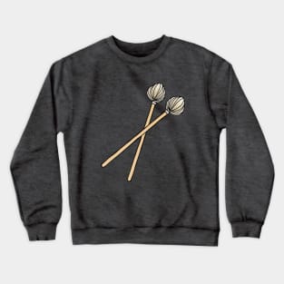 Vibraphonist Playing Vibraphone Mallet Percussion 70s Music Crewneck Sweatshirt